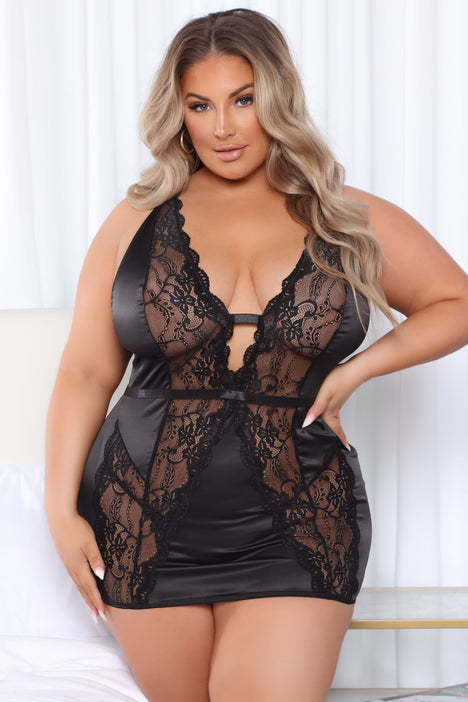Plunging Lingerie Dress