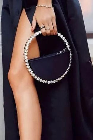 Bags Black ARIA RHINESTONE CLUTCH BAG