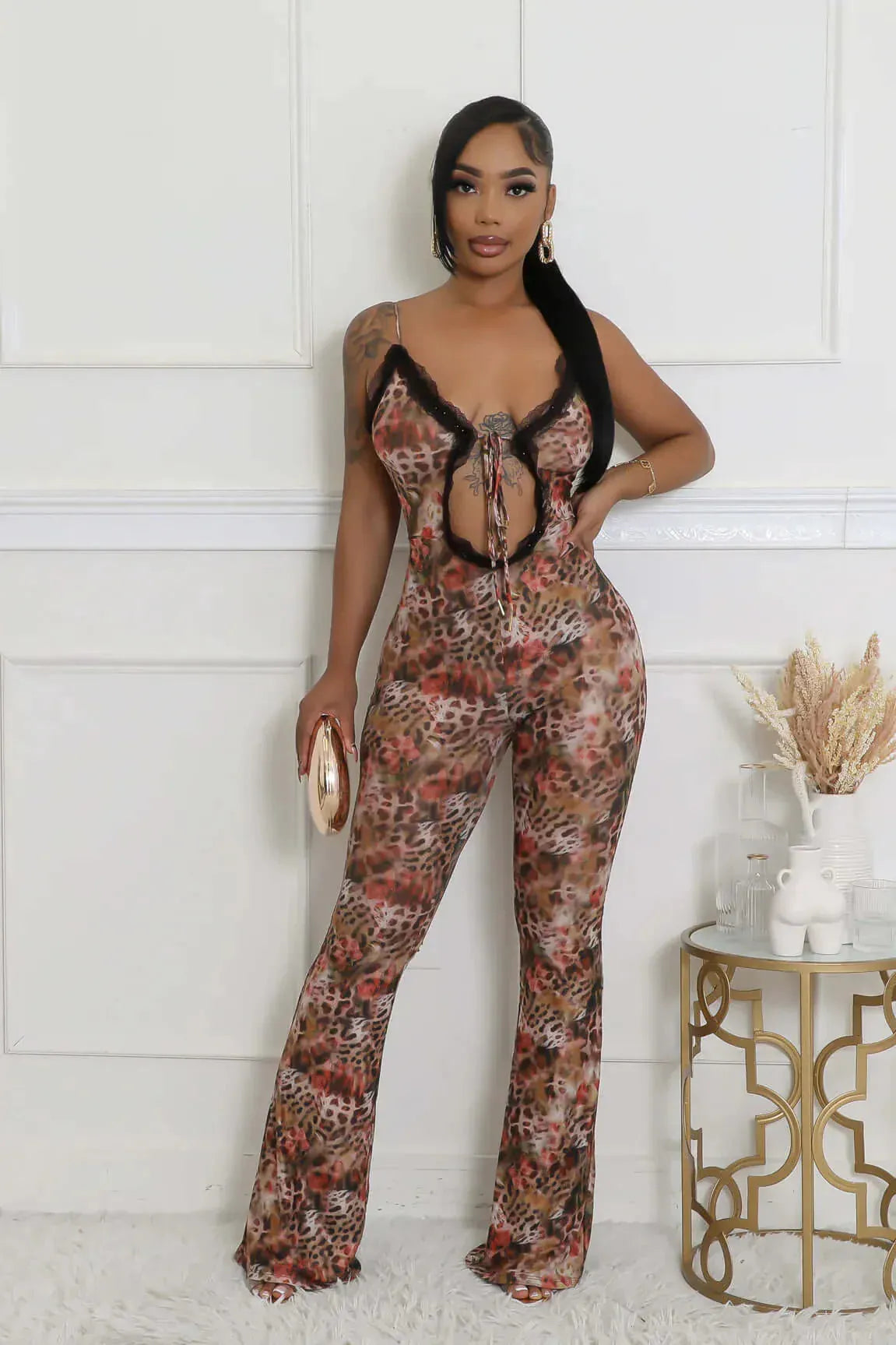 Jumpsuits WILD INTENTIONS CUTOUT JUMPSUIT