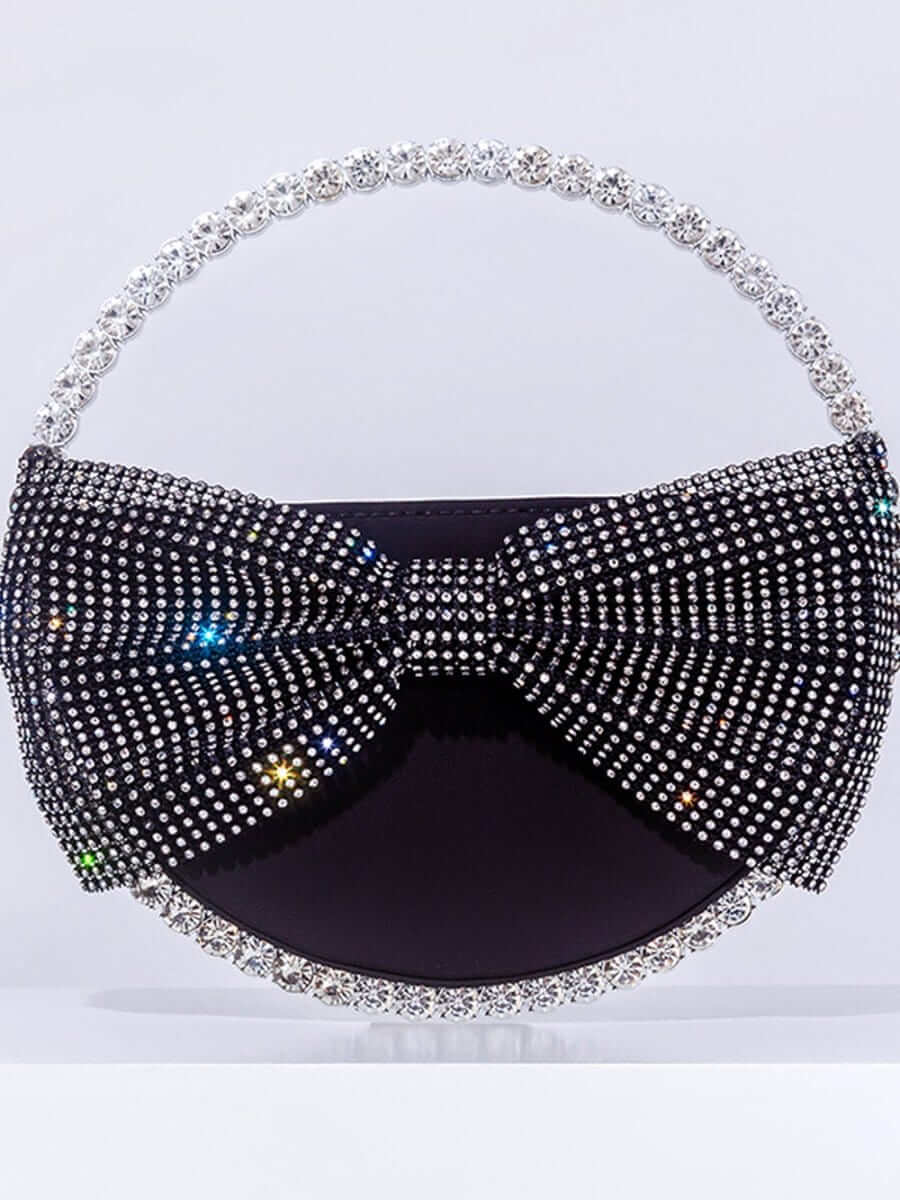Bags Black ELINA RHINESTONE BOWTIE CLUTCH