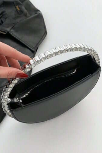 Bags Black ARIA RHINESTONE CLUTCH BAG