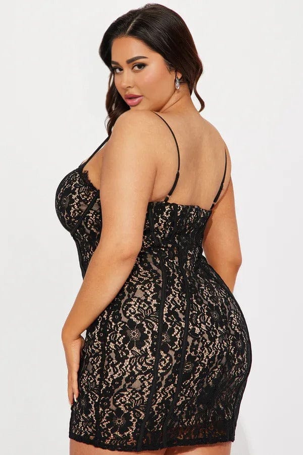 Dresses AFTER DARK LACE MINI DRESS