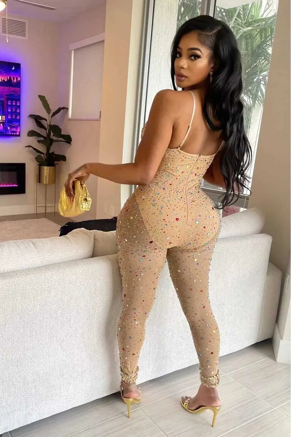 Sparkly Rhinestone Jumpsuit