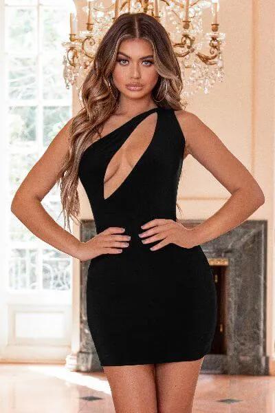 Dresses CUT YOU OFF ONE SHOULDER MINI DRESS